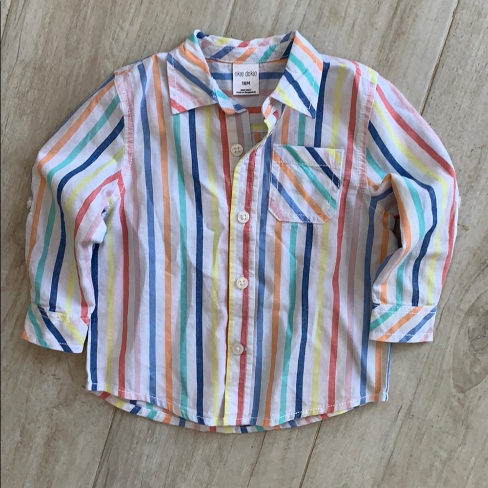 NWT Okie Dokie 18 month button up shirt
